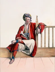 Ein junger Grieche aus Thessalien - Platte XIII, graviert von Lemercier aus 